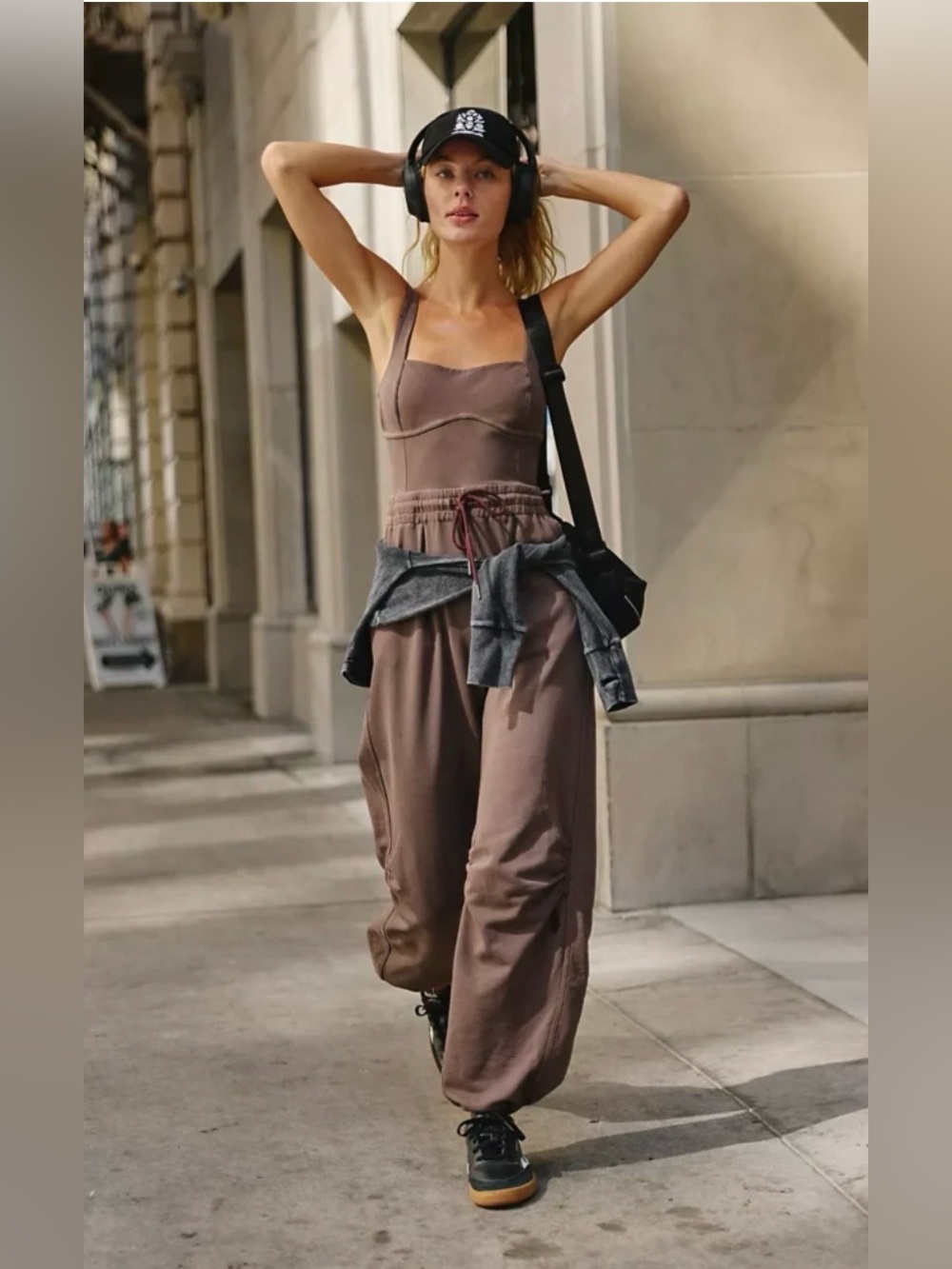 Free People Movement Inbound Onesie In Dark Espresso